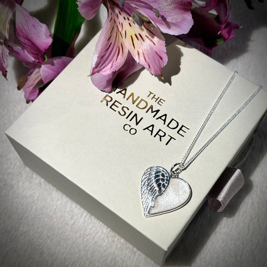 *MADE TO ORDER* Angel Wing Heart Necklace