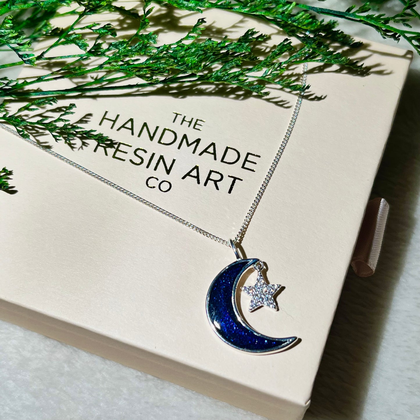*MADE TO ORDER* Sterling silver moon & star necklace