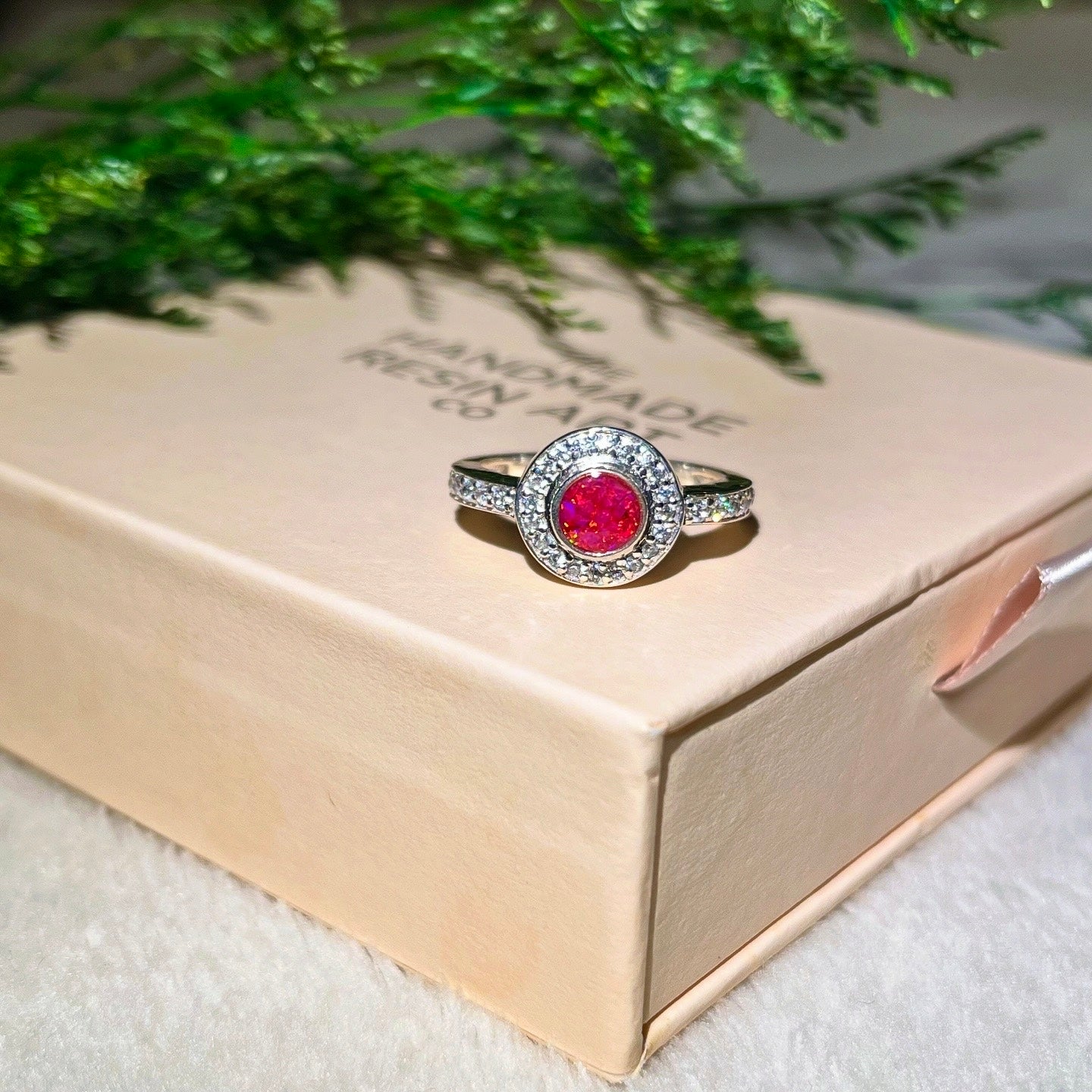 *MADE TO ORDER* Sterling silver halo ring with cz crystal details