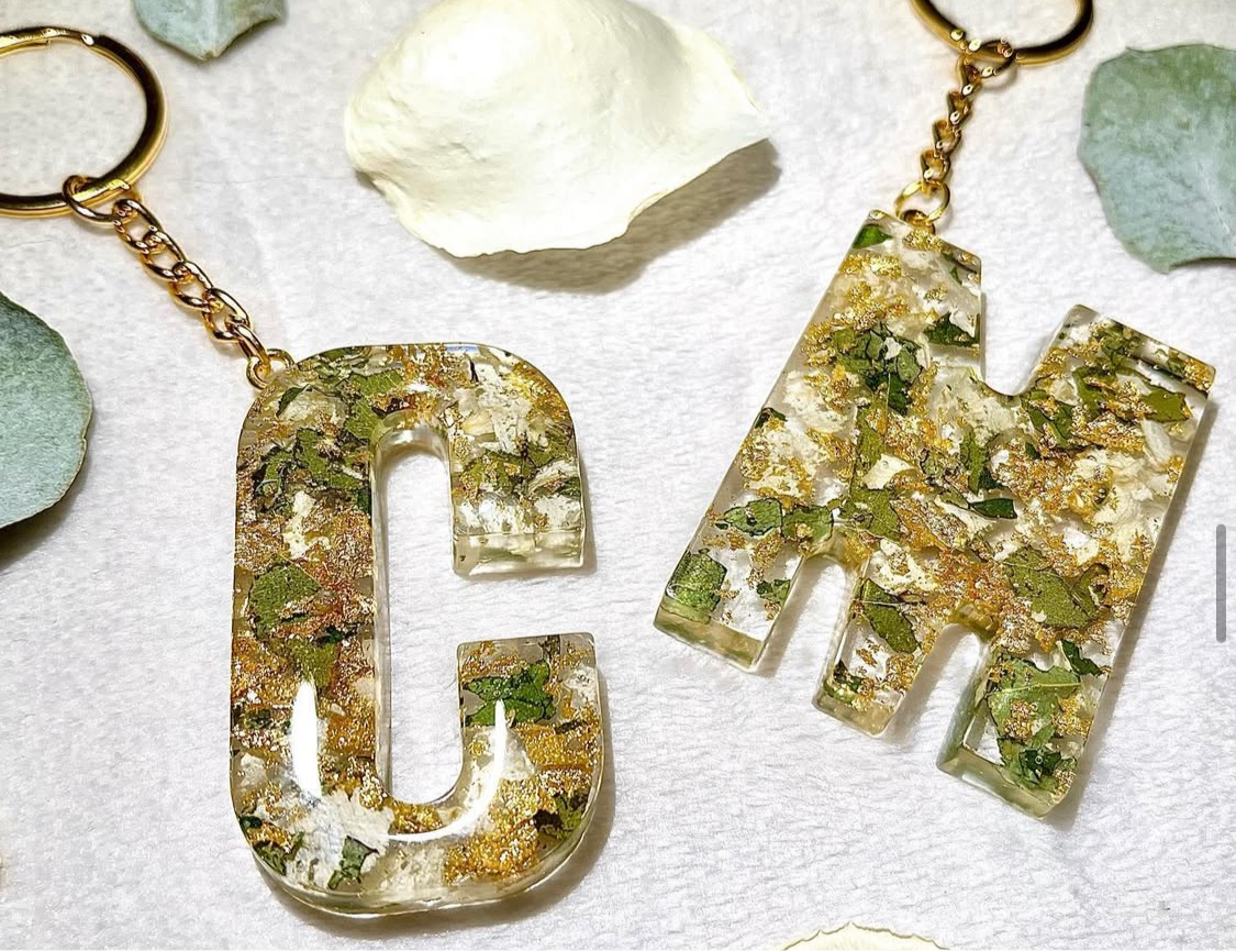 *MADE TO ORDER* Resin initial keyring