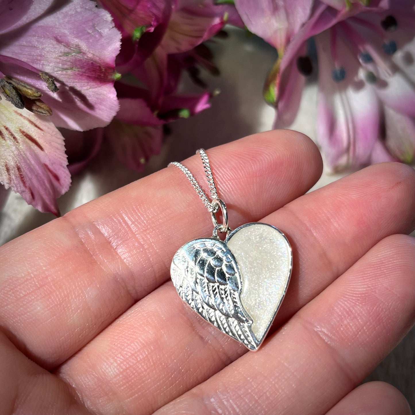 *MADE TO ORDER* Angel Wing Heart Necklace