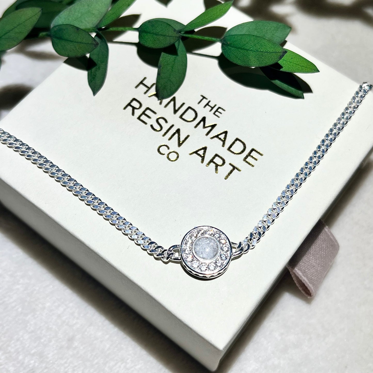 *MADE TO ORDER* Sterling silver round halo bracelet
