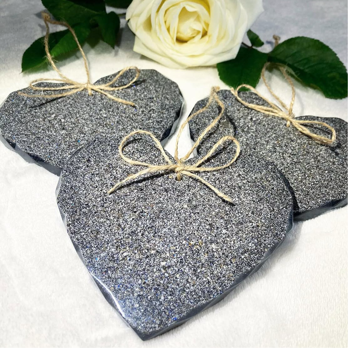 *MADE TO ORDER* Memorial inclusion hanging heart ornament