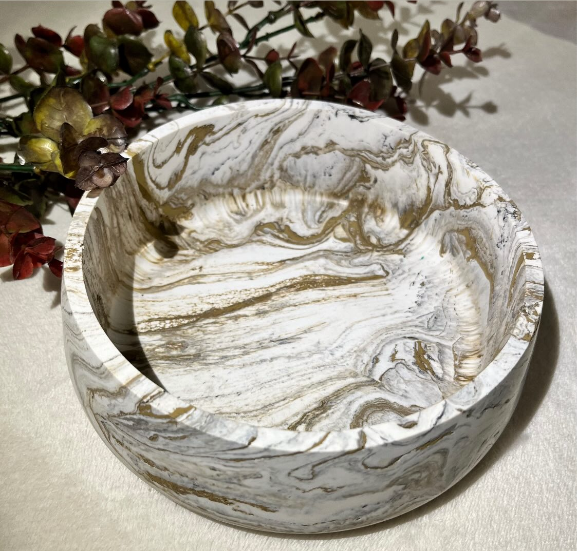 *MADE TO ORDER* Jesmonite stone effect display bowl