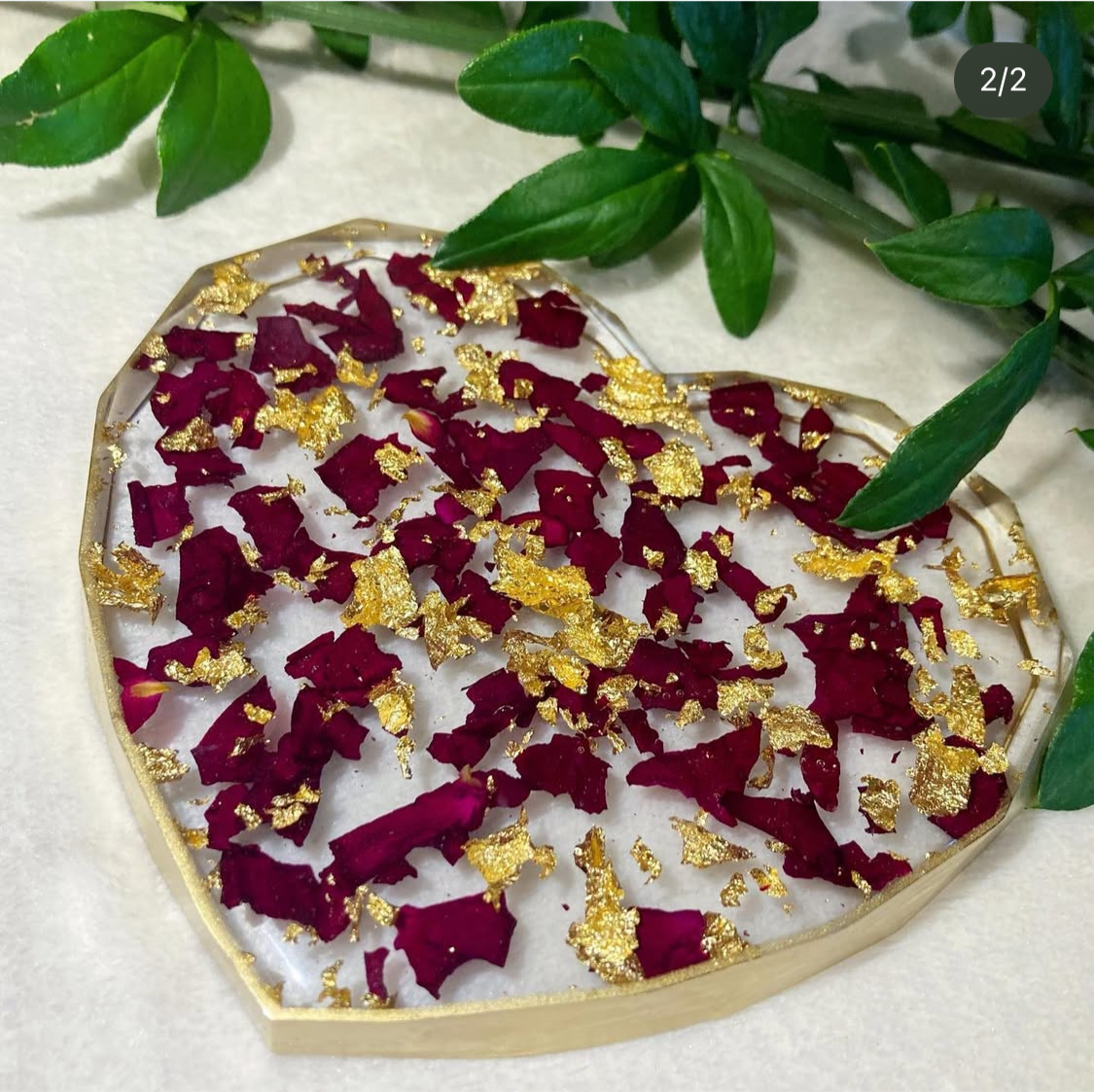 *MADE TO ORDER* Memorial inclusion hanging heart ornament