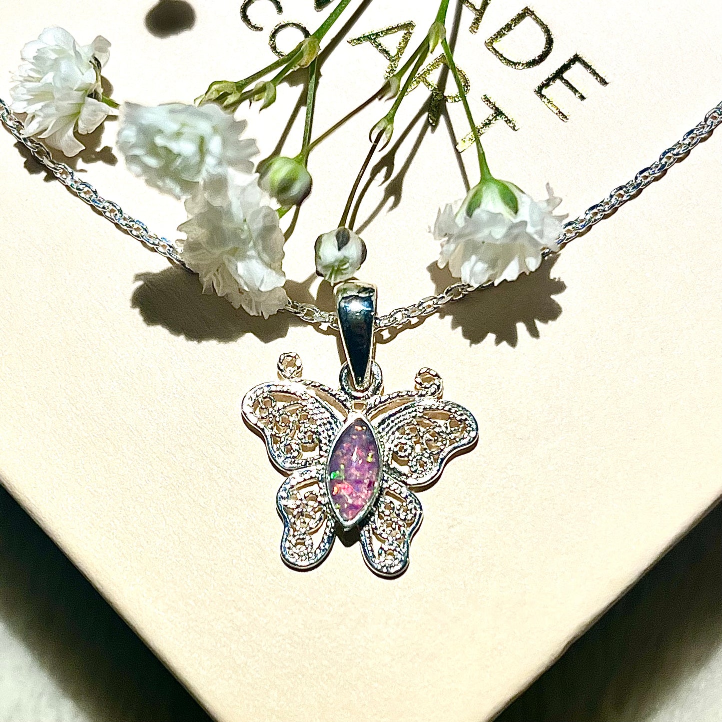 *MADE TO ORDER* Sterling silver dainty butterfly necklace