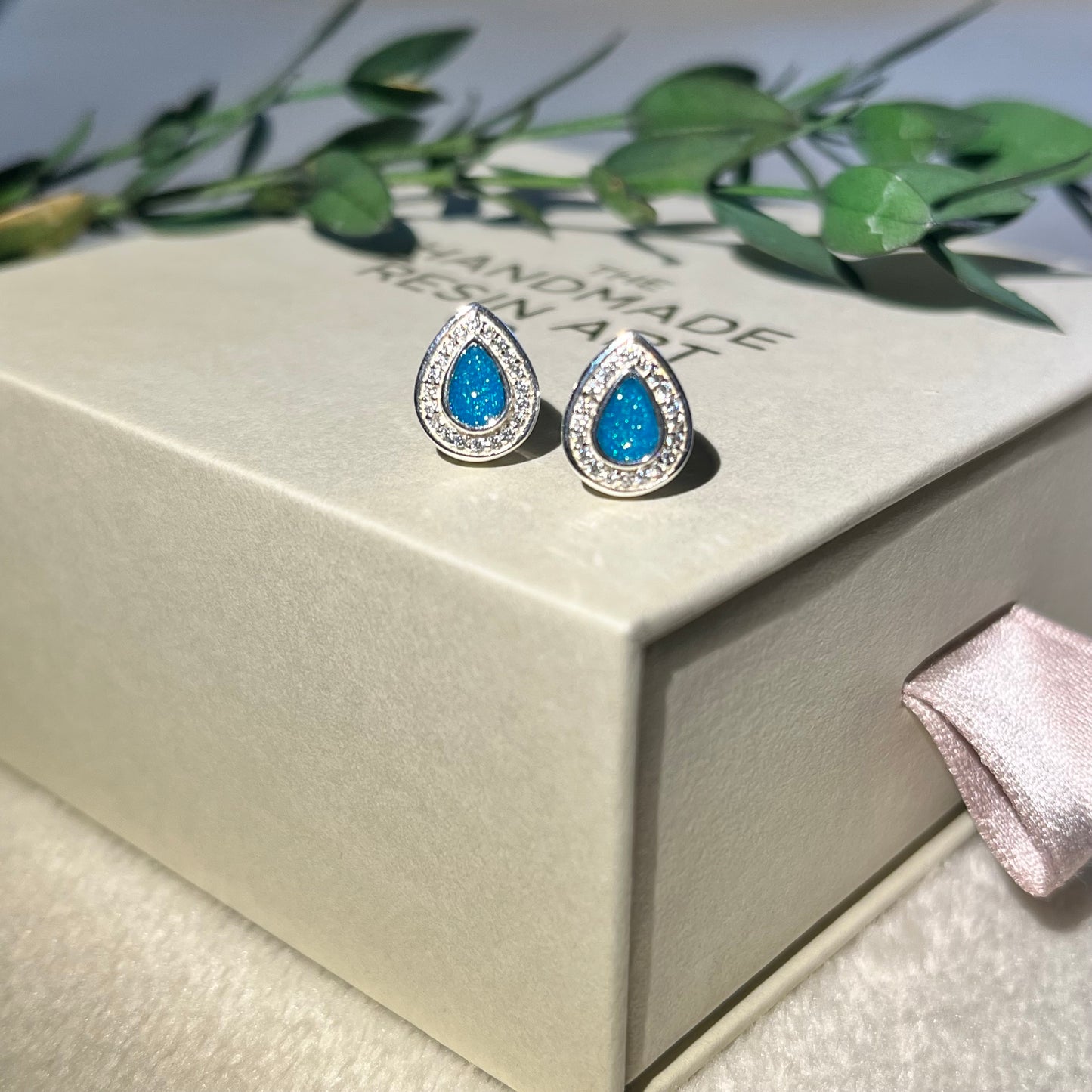 *MADE TO ORDER* Sterling silver teardrop stud earrings