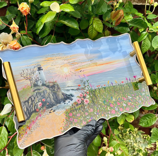 Hand painted decal blend tray