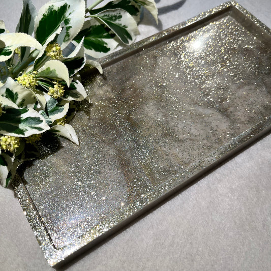 READY TO POST AS PICTURED - Neutral marble display tray